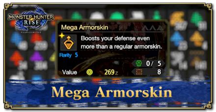 Armor, diminishing return and Mega Armorskin. : MonsterHunterWorld  .